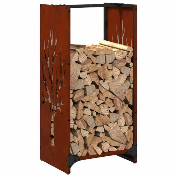 Suport pentru lemne de foc 40x30x80 cm Oțel pentru intemperii