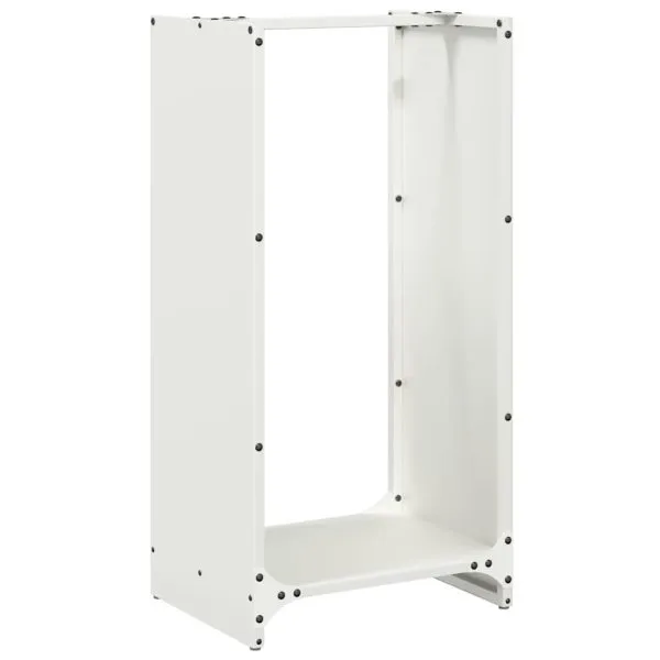 Suport pentru lemne de foc alb 40x30x80 cm Oțel laminat la rece