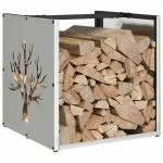 Suport pentru lemne de foc 40x40x40 cm oțel inoxidabil