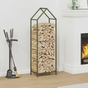 Suport pentru lemne de foc Verde măsline Oțel laminat la rece