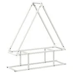 Suport pentru lemne de foc alb 80x25x90 cm Oțel laminat la rece