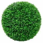 Mingi artificiale din lemn de cimiș cu lumini LED 2 buc Verde