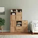 Dulapuri laterale 5 buc „ODDA” 40x24x79 cm lemn masiv de pin