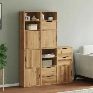 Dulapuri laterale 5 buc „ODDA” 40x24x79 cm lemn masiv de pin