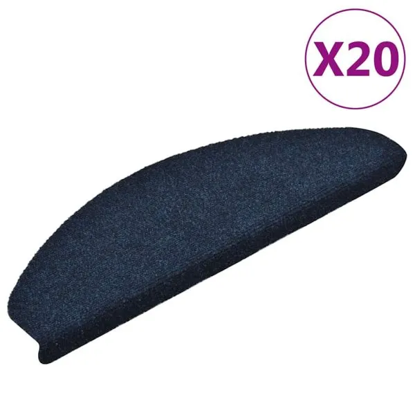 Covorașe scară autoadezive 20 buc Navy 65x21x4 cm