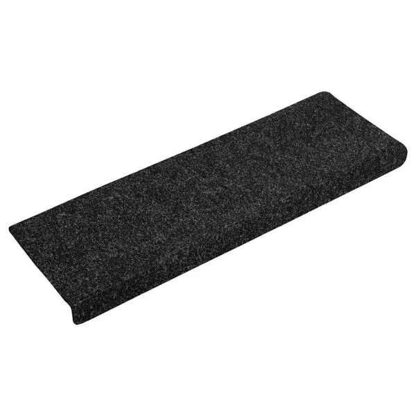 Covorașe scară autoadezive 30 buc Negru 65x21x4 cm