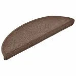 Covorașe scară 30 buc cafea maro 56x17x3 cm