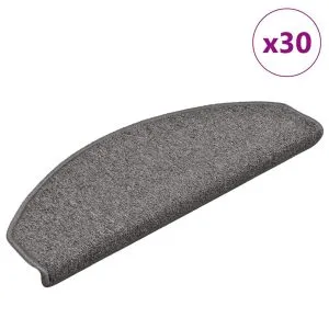 Covorașe scară 30 buc gri închis 65x24x4 cm