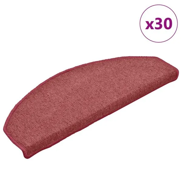 Covorașe scară 30 buc roșu 65x24x4 cm
