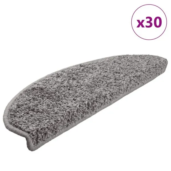 Covorașe scară 30 buc gri 65x21x4 cm