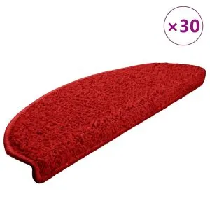 Covorașe scară 30 buc roșu 65x21x4 cm