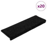 Covorașe scară 20 buc 65x21x4 cm Negru