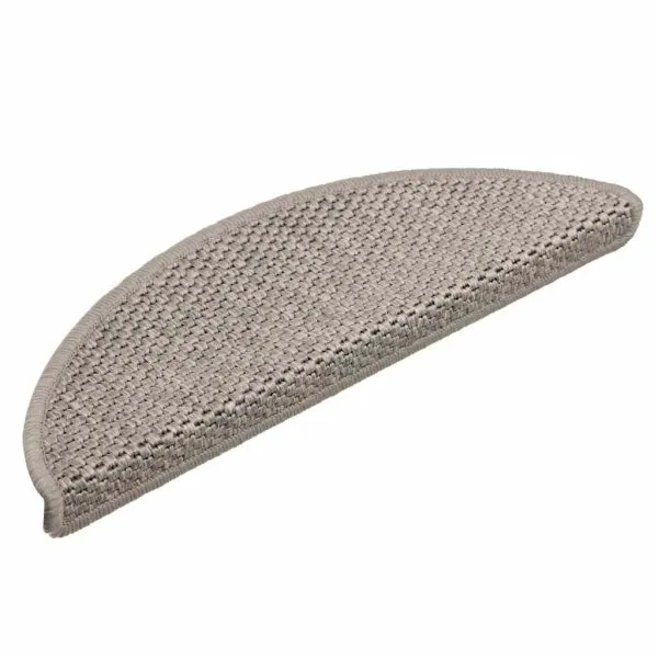 Covorașe scări autoadezive 30 buc argintiu 56x17x3 aspect sisal