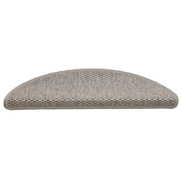 Covorașe scări autoadezive 30 buc argintiu 56x17x3 aspect sisal