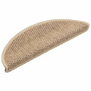 Covorașe de scară autoadezive aspect sisal 30 buc. nisip