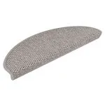 Covorașe autoadezive scări, 30 buc., argintiu, 65x21x4cm, sisal