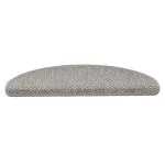 Covorașe autoadezive scări, 30 buc., argintiu, 65x21x4cm, sisal