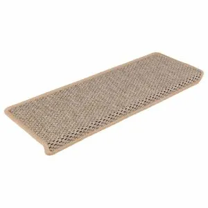 Covorașe scări autoadezive 30 buc. bej deschis 65x21x4 cm sisal