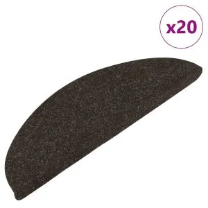 Covorașe scară autoadezive 20 buc Antracit 56x17x3 cm
