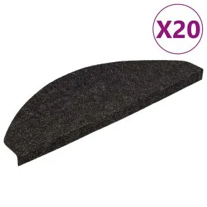 Covorașe scară autoadezive 20 buc Antracit 65×22,5×3,5 cm