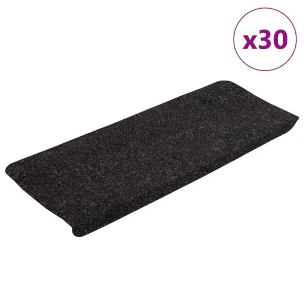 Covorașe scară autoadezive 30 buc Antracit 65×24,5×3,5 cm