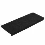 Covorașe scară autoadezive 30 buc Negru 65×24,5×3,5 cm