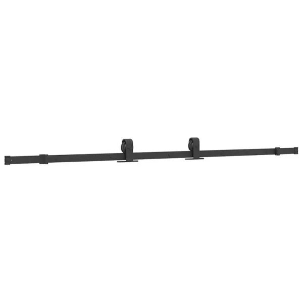 Ușă glisantă cu set de feronerie neagră 76×205 cm Sticlă ESG