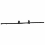 Ușă glisantă cu set de feronerie neagră 90×205 cm Sticlă ESG
