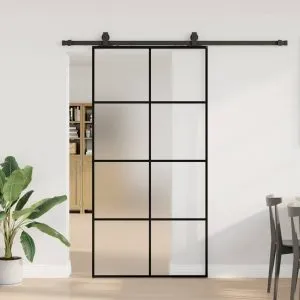 Ușă glisantă cu set de feronerie neagră 102