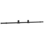Ușă glisantă cu set feronerie neagră 90x205cm sticlă securizată