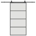 Ușă glisantă cu set de feronerie neagră 102,5×205 cm Sticlă ESG