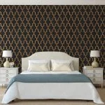 DUTCH WALLCOVERINGS Tapet „Geometric”, negru și auriu